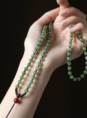 天然和田玉佛牌唐卡项链绳玉珠链挂绳高档手工编织吊坠绳子挂件绳