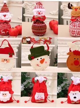 Closing apple tote bag Gift goodie bag christmas decoration