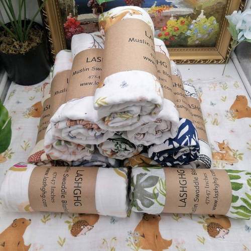 Muslin Baby Blanket 100% Cotton Swaddle Wrap For Newborn Bet