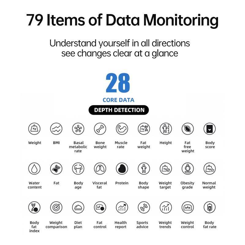 Smart Body Fat Scale Bathroom Scales Electronic Bluetooth We