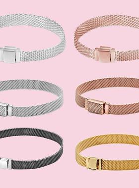 925 Sterling Silver bracelet Heart T-Bar Cuff Chain Sparklin