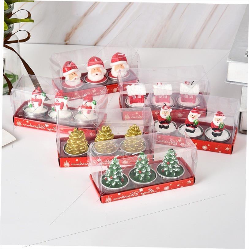 Christmas candle painting decorated Christmas props