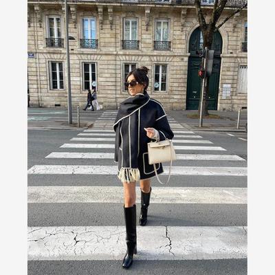 Women's 2023 New Fashion Coat Loose with Scarf for Women