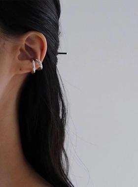 Fake Piercing Earcuff Double Circle Ear Cuff Faux EaICRrring