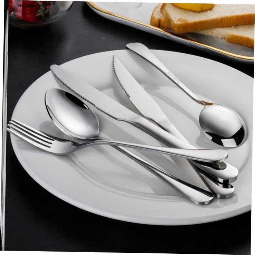Stainless steX4SsuwGtel cutlery knife fork and spoon steak k