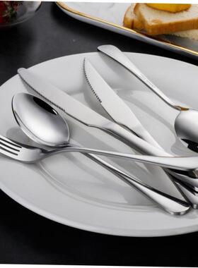 Stainless steX4SsuwGtel cutlery knife fork and spoon steak k