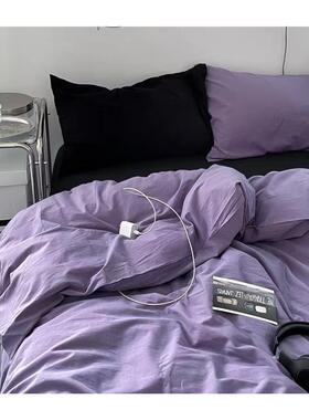 4 pcs bed sheets set beddings cotton flat sheet pillowcases