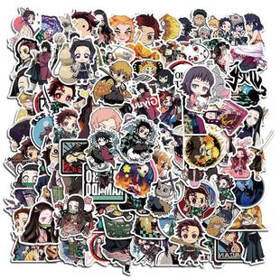 50/100Pcs Anime Sticker Demon Slayer Sticker Waterproof PVC