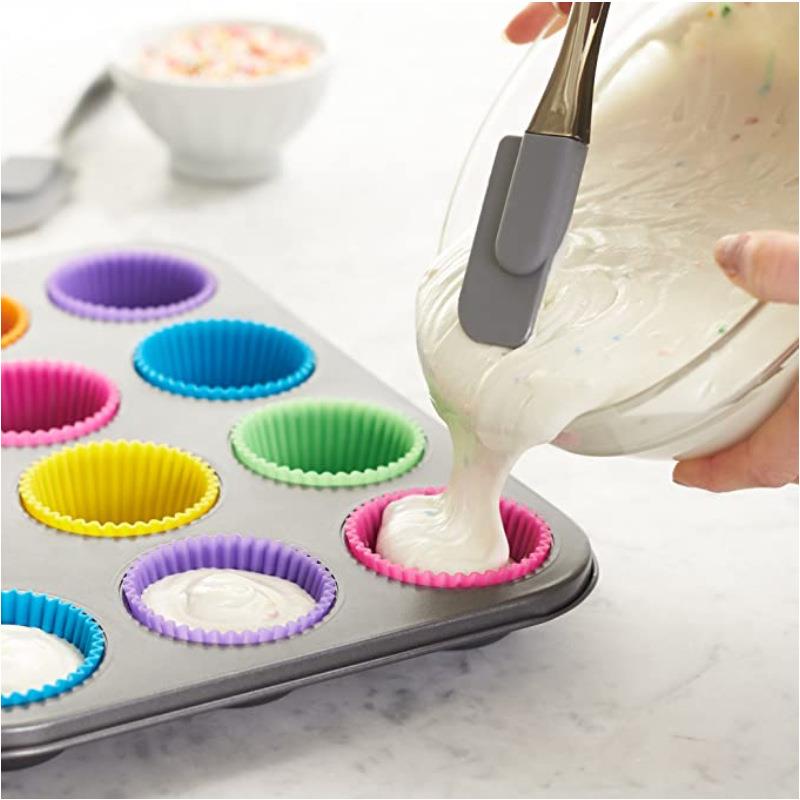 Silicone Round Baking Cups Muffin Liners Cupcake