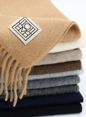 100% Lamb Wool Scarf Solid Color Plain Women Man Winter Warm