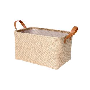 Simple storage basket woven linen large finishing basket st