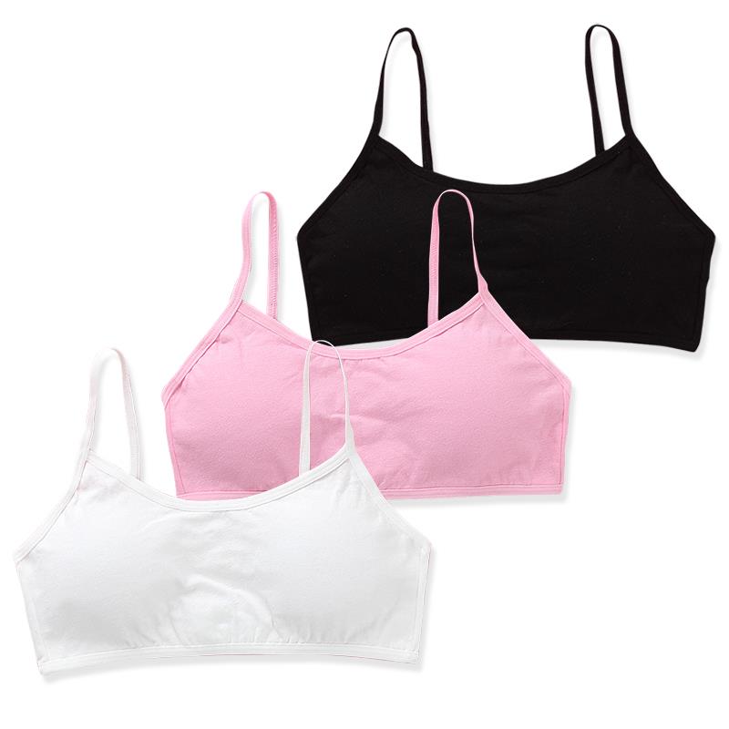 3pc/Lot Kids Cotton Training Bra Girls Teens Underwear For T