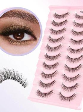 5/10Pairs False Lashes Cat Eye Eyelashes Eyelash Extension 3