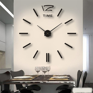 Creative Digital Wall Clock Sticker Watch Modern Design DIY