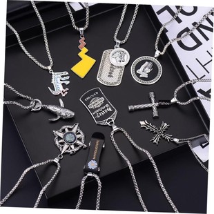 men necklace stainless steel Necklace Women Men Simple Long1