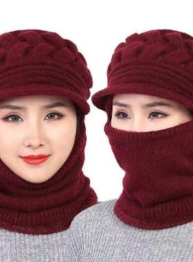 帽Winter hat for women and warm wool wrap cap for men autumn