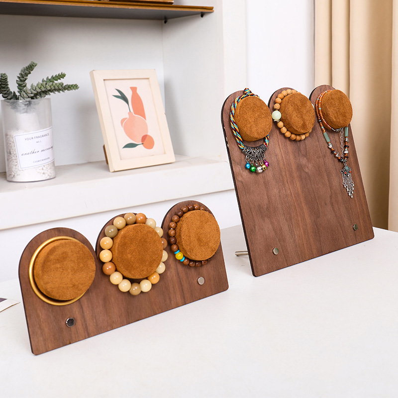 首饰展示架 四联鱼牌立式手串架手链项链收纳架饰品陈列拍摄道具