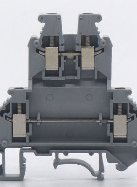 信立电讯UKK3UK2.5平方组合式双层接线端子排导轨式组合灰色|