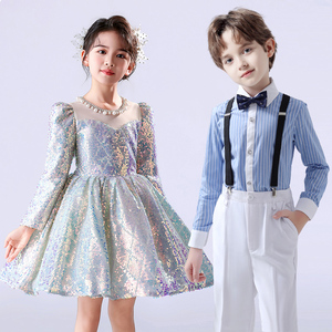 儿童大合唱演出服中小学生班级团体朗诵表演服幼儿园舞蹈服长袖
