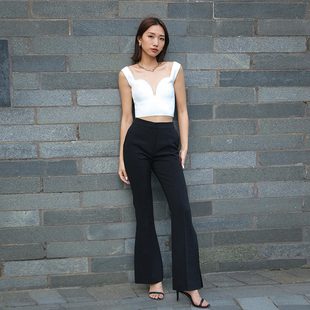 BRANDBYMEI工艺之巅日本进口纱线曼妙领形弹力针织背心短上衣top
