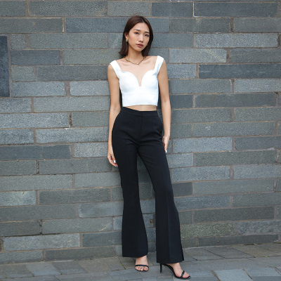 BRANDBYMEI工艺之巅日本进口纱线曼妙领形弹力针织背心短上衣top