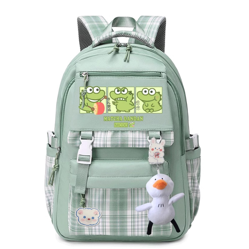 抹茶旦旦表情包双肩包减负大容量