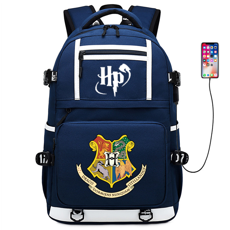 哈利波特Harry Potter周边学生usb书包双肩包大容量背包男女夜光