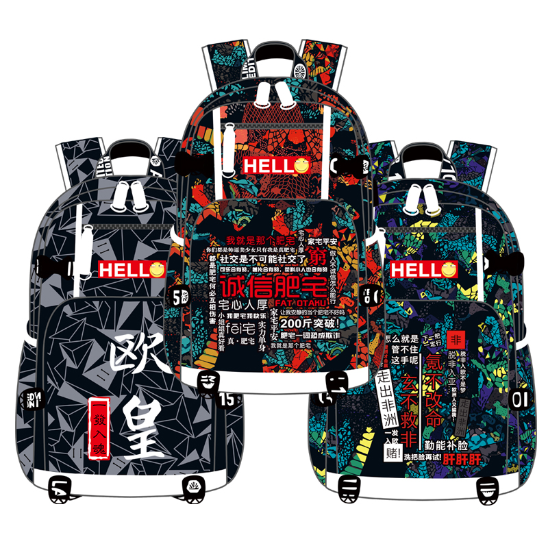 暴走漫画双肩背包恶搞金馆长表情男女背包学生搞笑创意书包滑稽