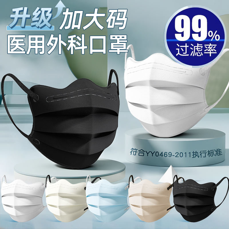 升级加大码】蝶形医用外科口罩