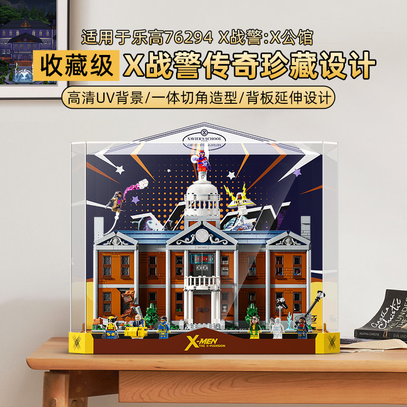 适用于乐高漫威超级英雄系列76294X战警:X公馆透明亚克力展示盒