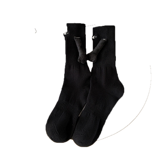 牵手袜子女情侣袜能会可以牵手的袜子夏季薄款拉手磁吸磁铁牵脚袜