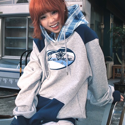 美式复古嘻哈滑板bboy连帽卫衣