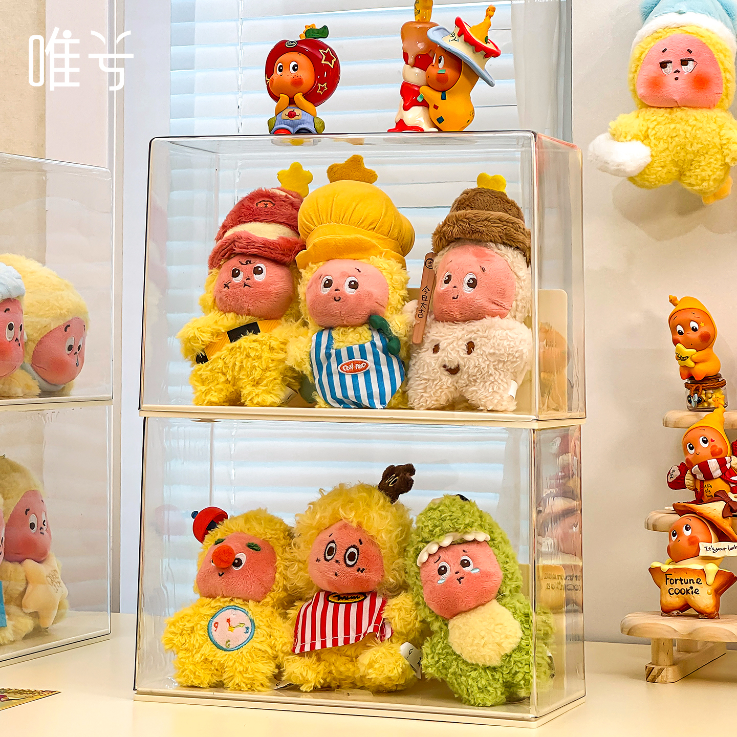 星星人透明防尘罩盲盒收纳展示架