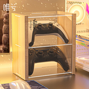 switch游戏手柄收纳展示盒任天堂ps5桌面透明防尘罩保护套置物架