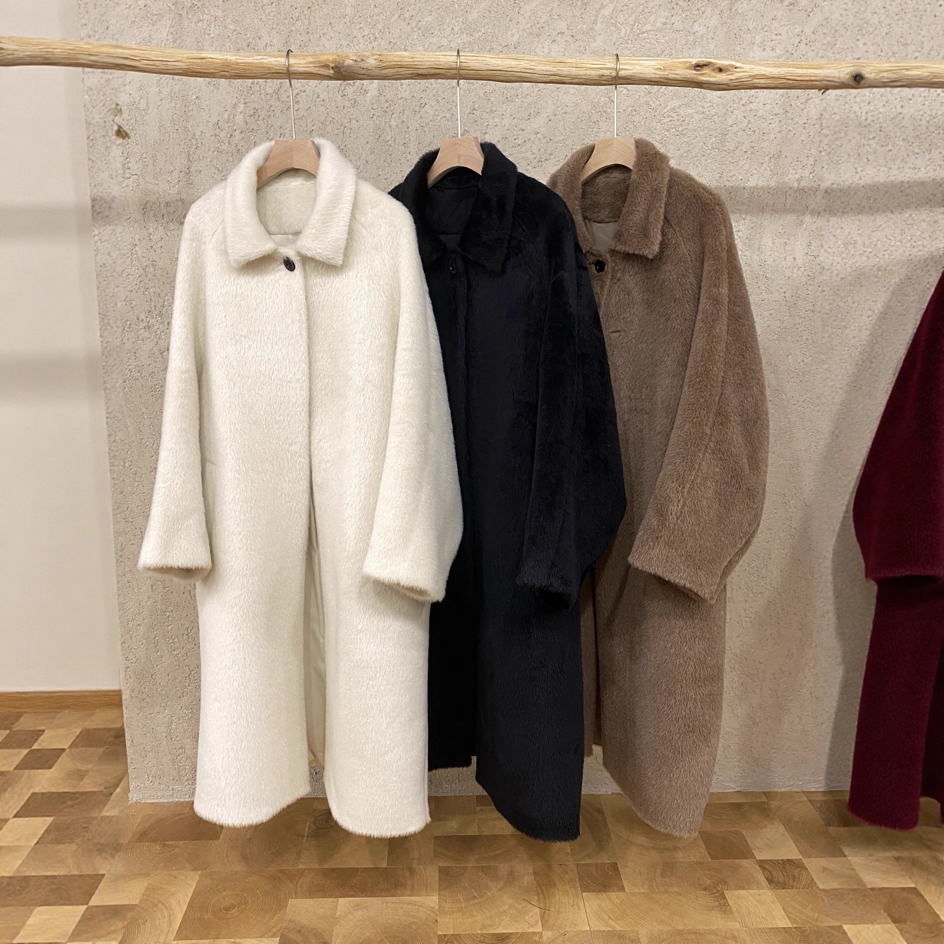 新款贝贝羊驼毛绒中长款毛呢大衣女XK25-9001加厚保暖通勤外套