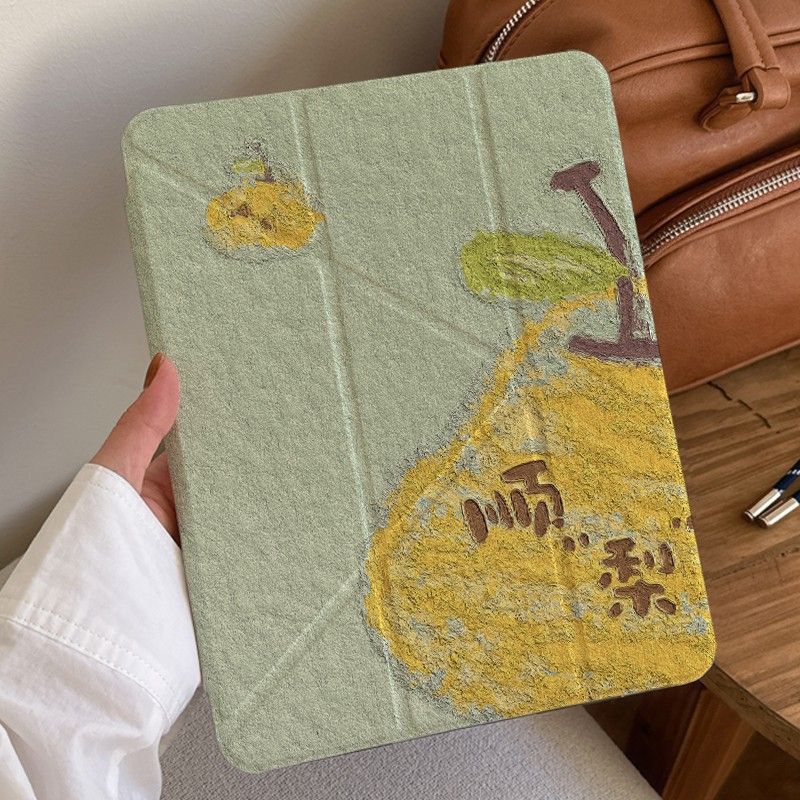 顺顺梨梨3Y折平板壳适用苹果ipad11保护套A16亚克力平板壳ipad7/8/9代10.2寸平板套air7平板壳pro11寸带笔槽