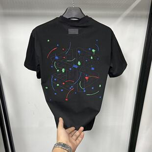 T恤男圆领宽松百搭情侣半袖 涂鸦街头风短袖 上衣 2026新款 刺绣春季