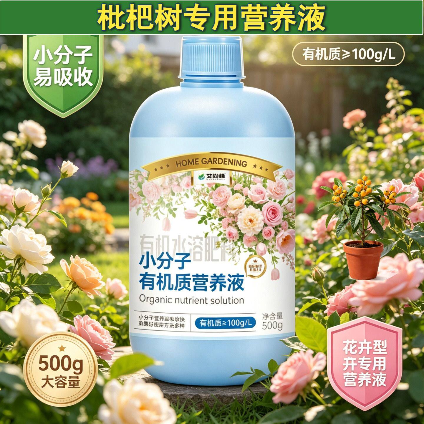 枇杷树适用水培型营养液小分子氨基酸兑水即用盆栽家用根叶双补