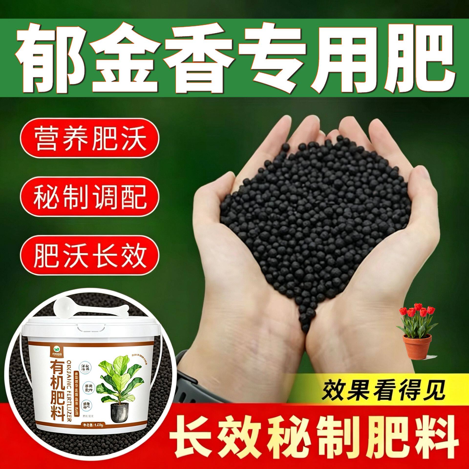 郁金香适用肥缓释颗粒肥枝繁叶茂室内园艺营养肥阳台养花肥有机肥