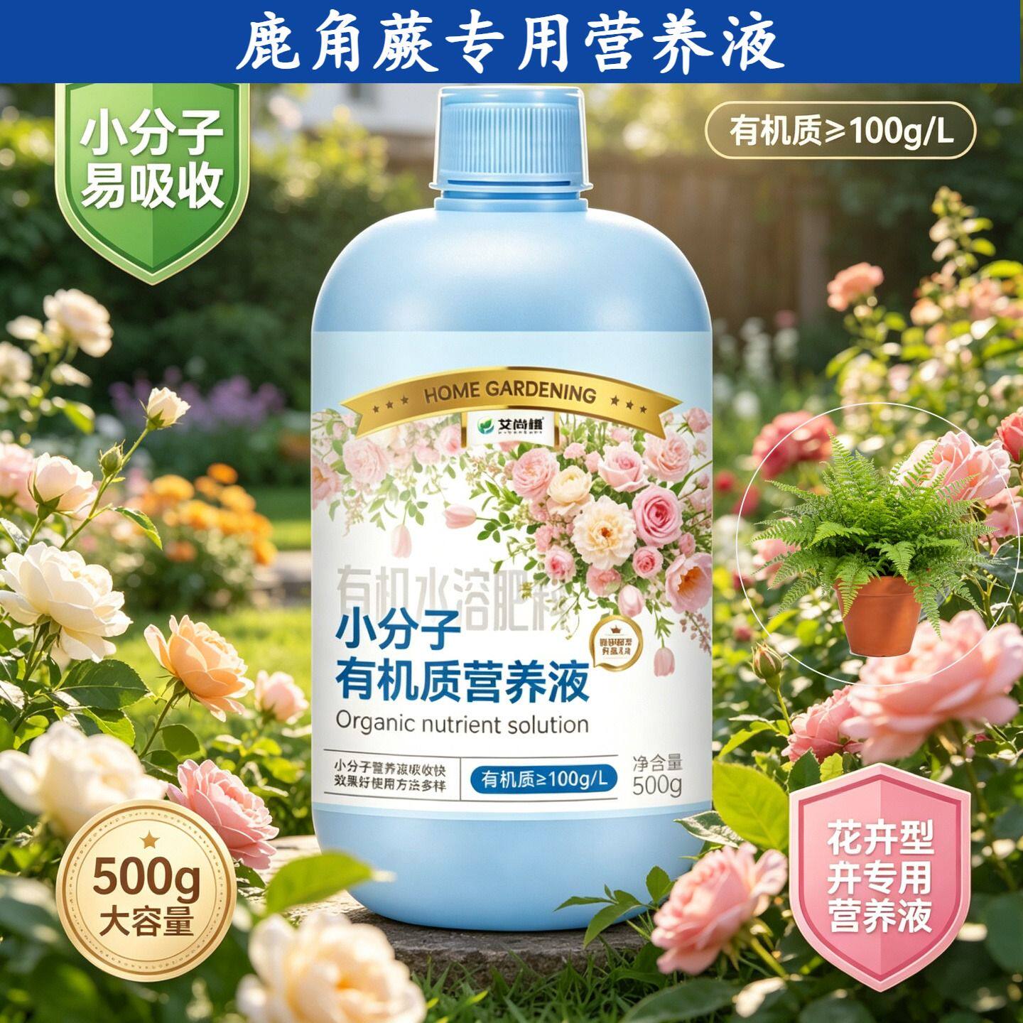鹿角蕨专用小分子有机质小分子有机质营养液快速吸收适用广泛盆栽