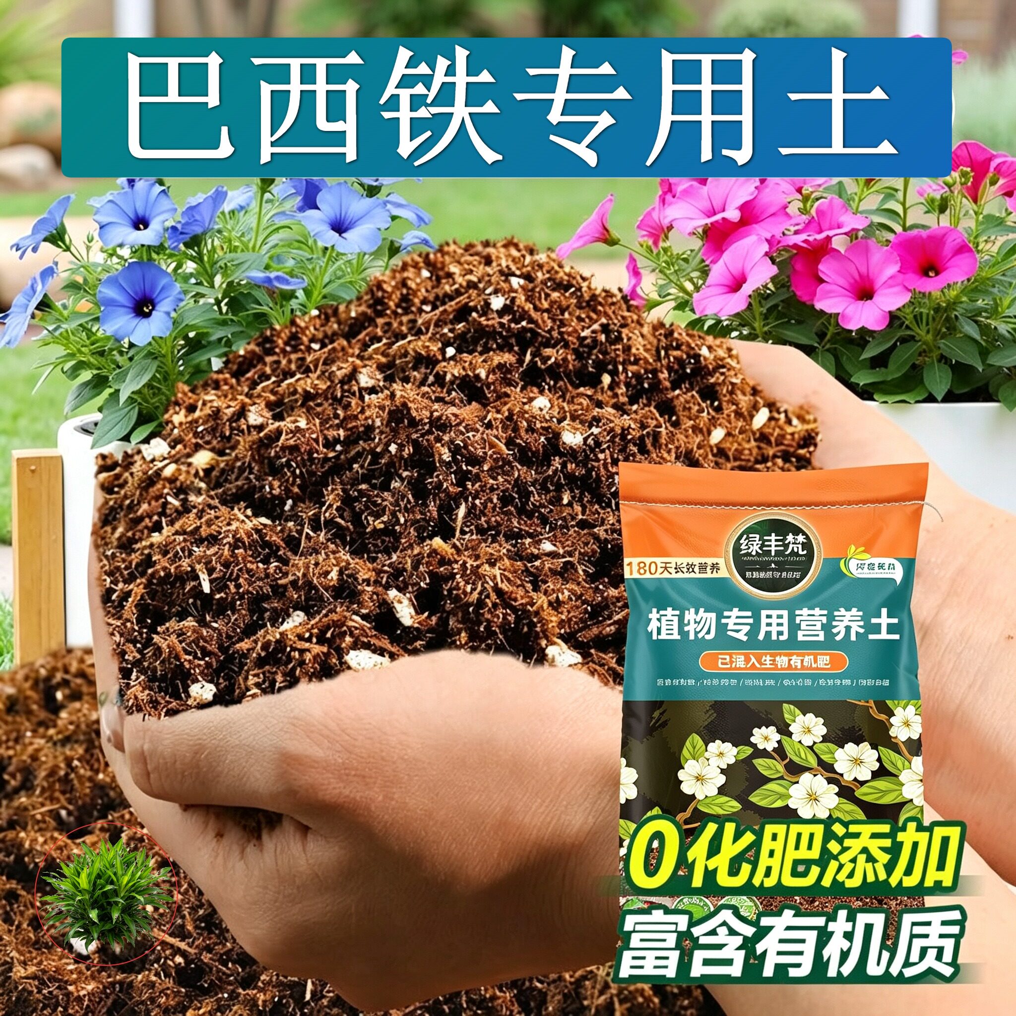 巴西铁专用土壤疏松透气家用营养土天然促生长无草籽球根开袋即用