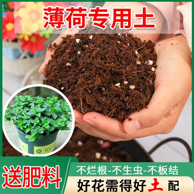 薄荷专用土有机营养土种菜盆栽种绿植土田园土椰糠腐殖植料种植土