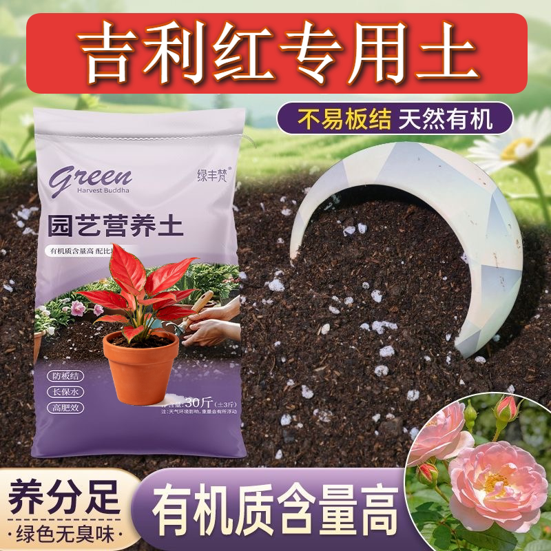 吉利红适用种菜土保水保肥花园大包进口绿叶喜酸盆景盆景土育苗