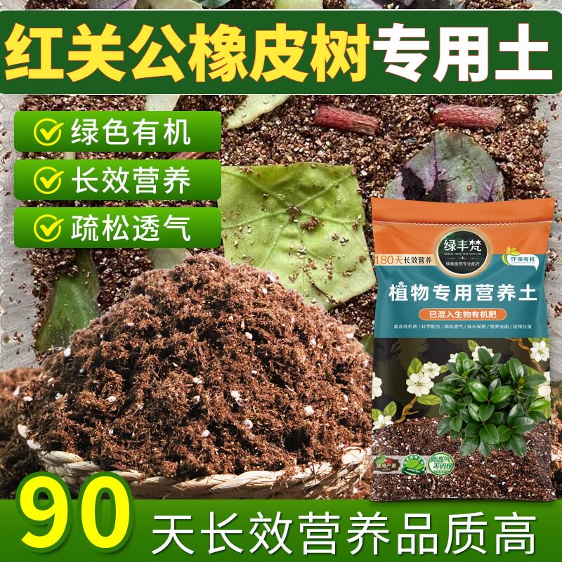 红关公橡皮树专用土壤科学配比盆栽土经久耐用涵养养分试用装观花