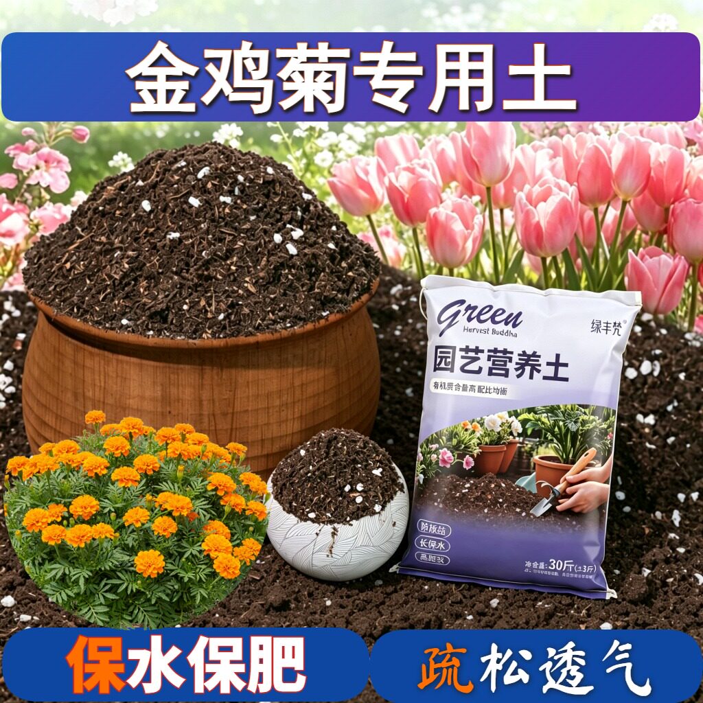金鸡菊适用营养土腐殖泥炭土盆栽泥炭基质无菌促生长球根基质室内
