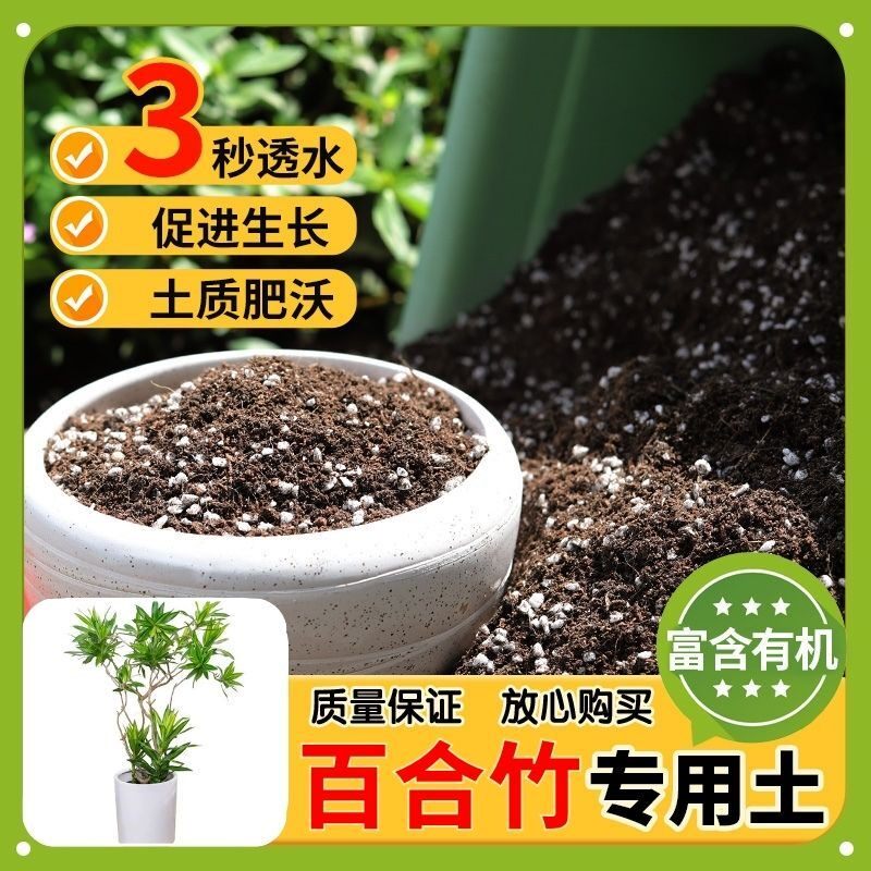 【百合竹专用土】家用盆栽土加生根粉绿植专用有机植物营养肥料土图片