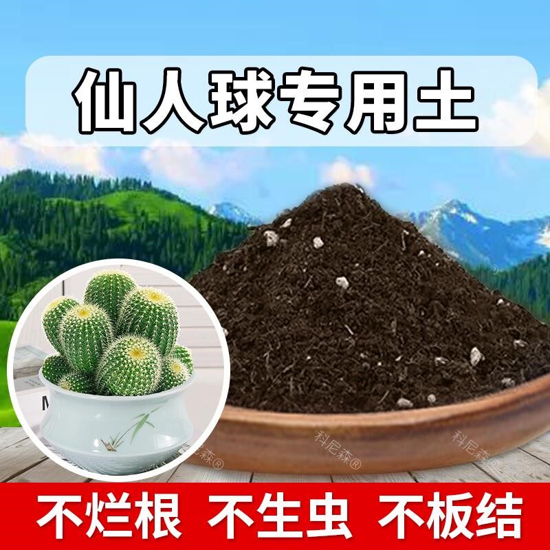 仙人掌专用土透气种花土天然养花泥土营养土仙人掌专用肥料盆栽土