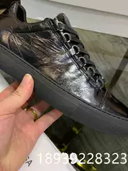 European Classic Black Paris Men's Shoes ins Versatile Casual Low-Top Sneakers Classic Training Shoes