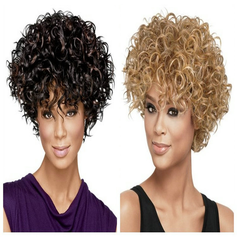 外贸非洲小卷假发女短卷发速卖通黑人蓬松爆炸头套【满十件包邮】