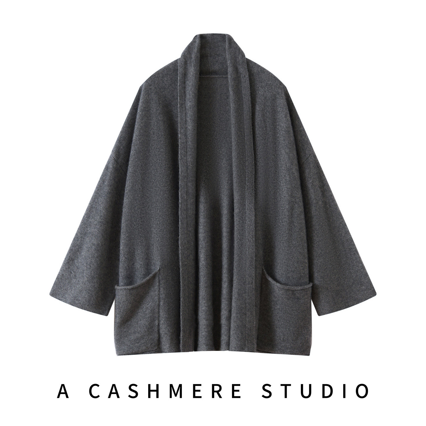 高端秋冬欧美风软糯山羊绒开衫女宽松休闲加厚披肩毛衣高级感外套